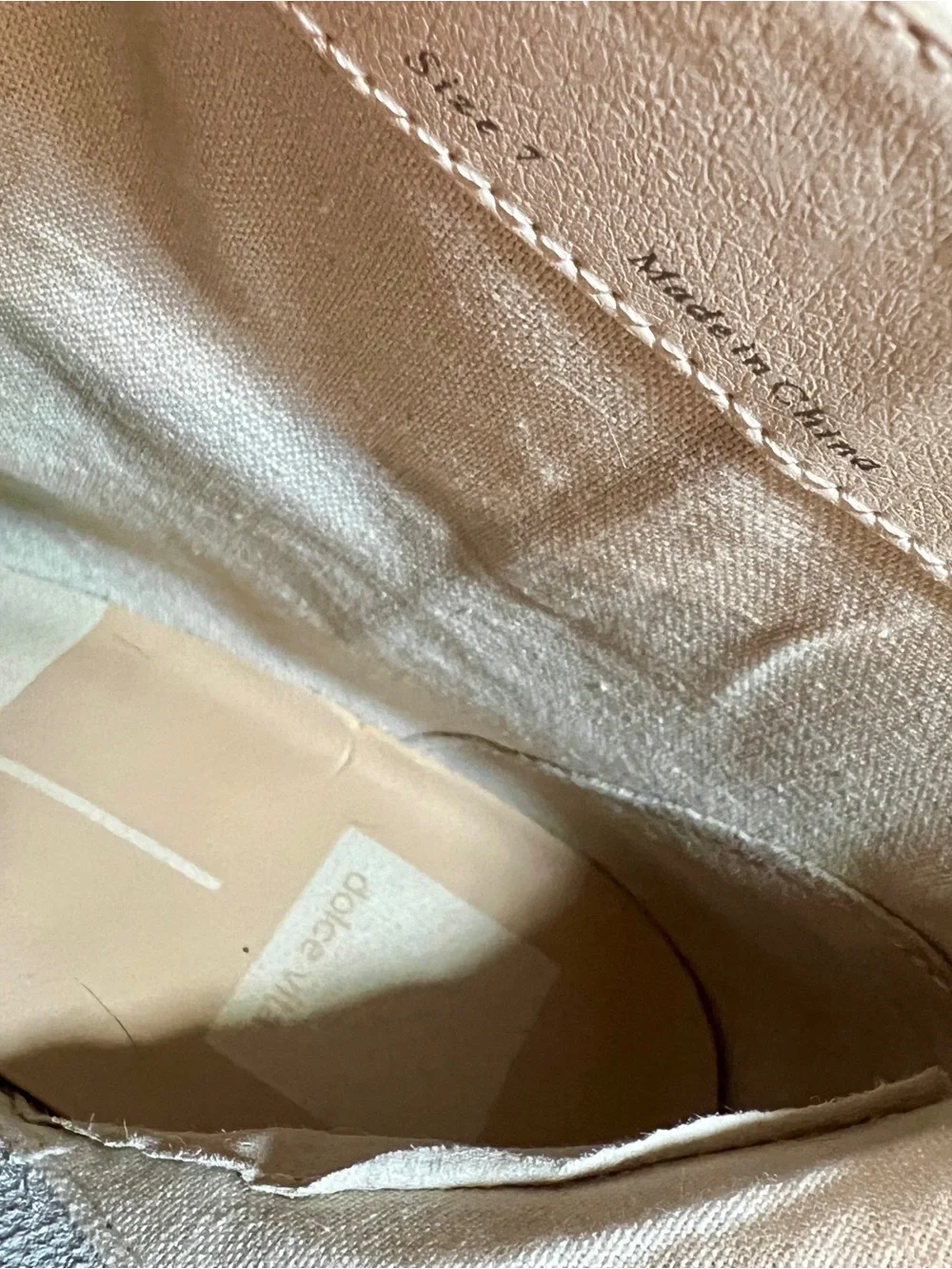 Anthropologie Dolce Vita Cecile Cream Platform Leather Boho Chunky Boots 7